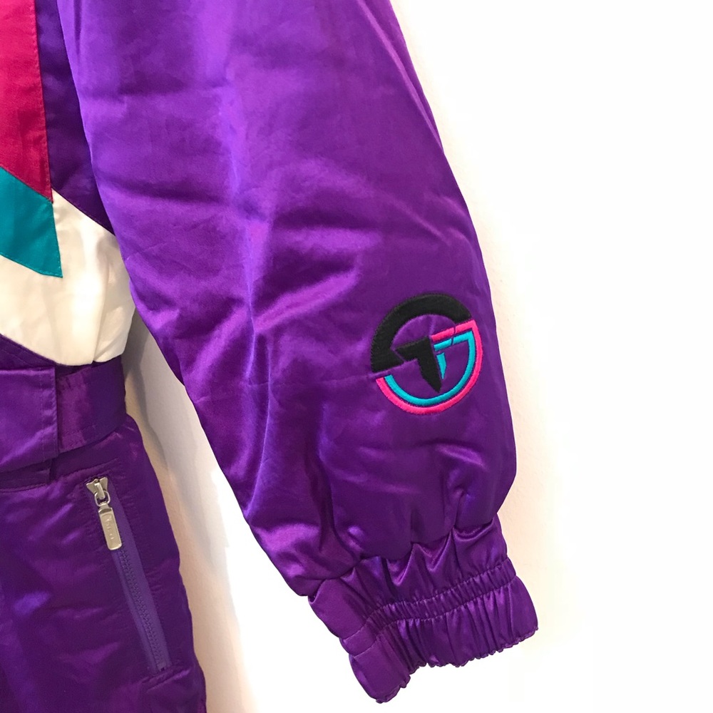 Vtg 80s 90 Women TYROLIA One Piece SKI SUIT Snow 8 - Picture 6 of 8